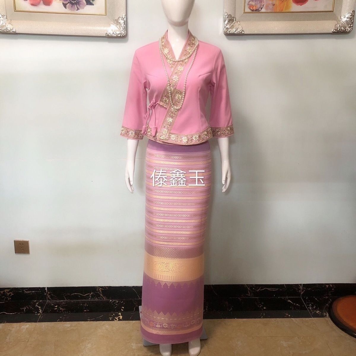 Batik Sarong Wrap - Saia longa gyi tailandesa, 2 peças,