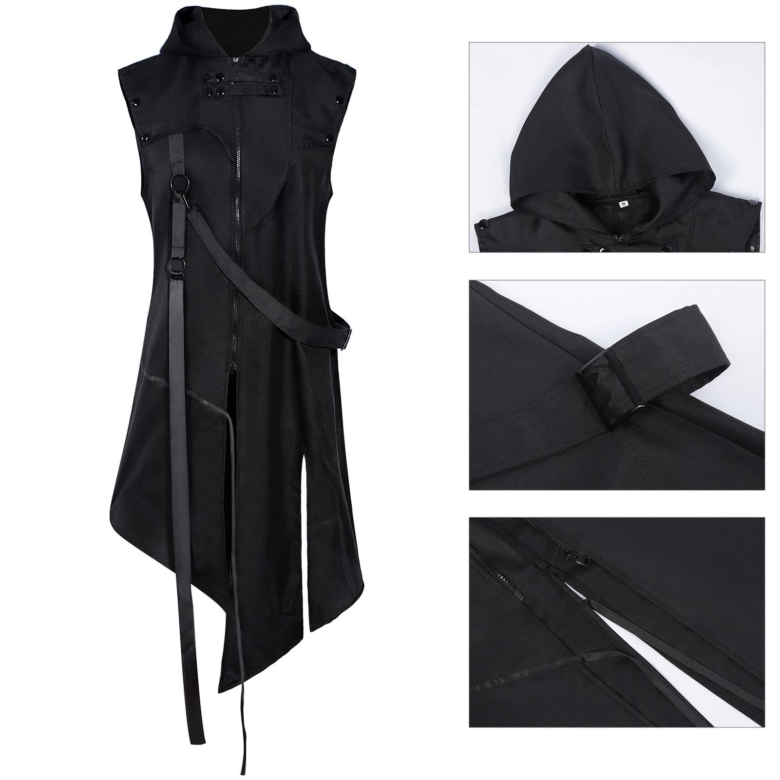 Ethnic Style Dresses - Vestido Longo Sem Mangas Estilo Gótico,