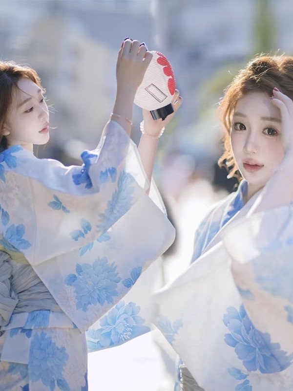 Ethnic Style Dresses - Vestido de Fotografia Estilo Quimono Japonês
