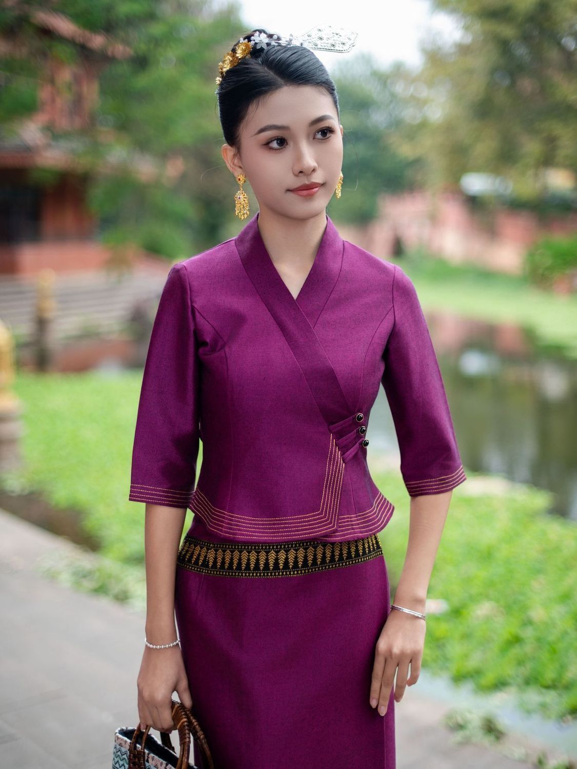 2 pçs tailândia myanmar longo- - Batik Sarong Wrap avaliação e preço