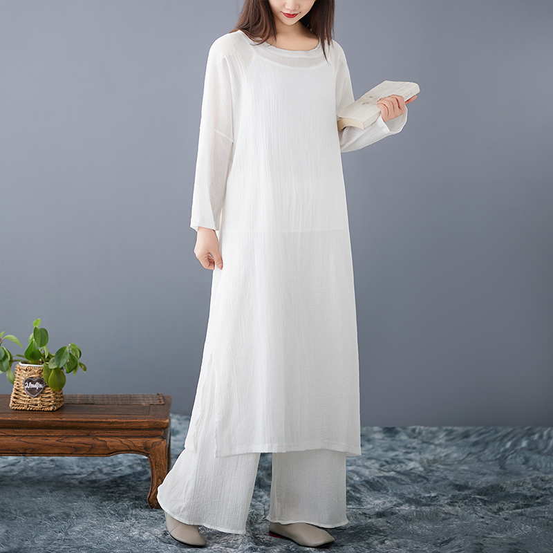 Vestido Solto de Algodão e Lin - Ethnic Style Dresses avaliação e preço
