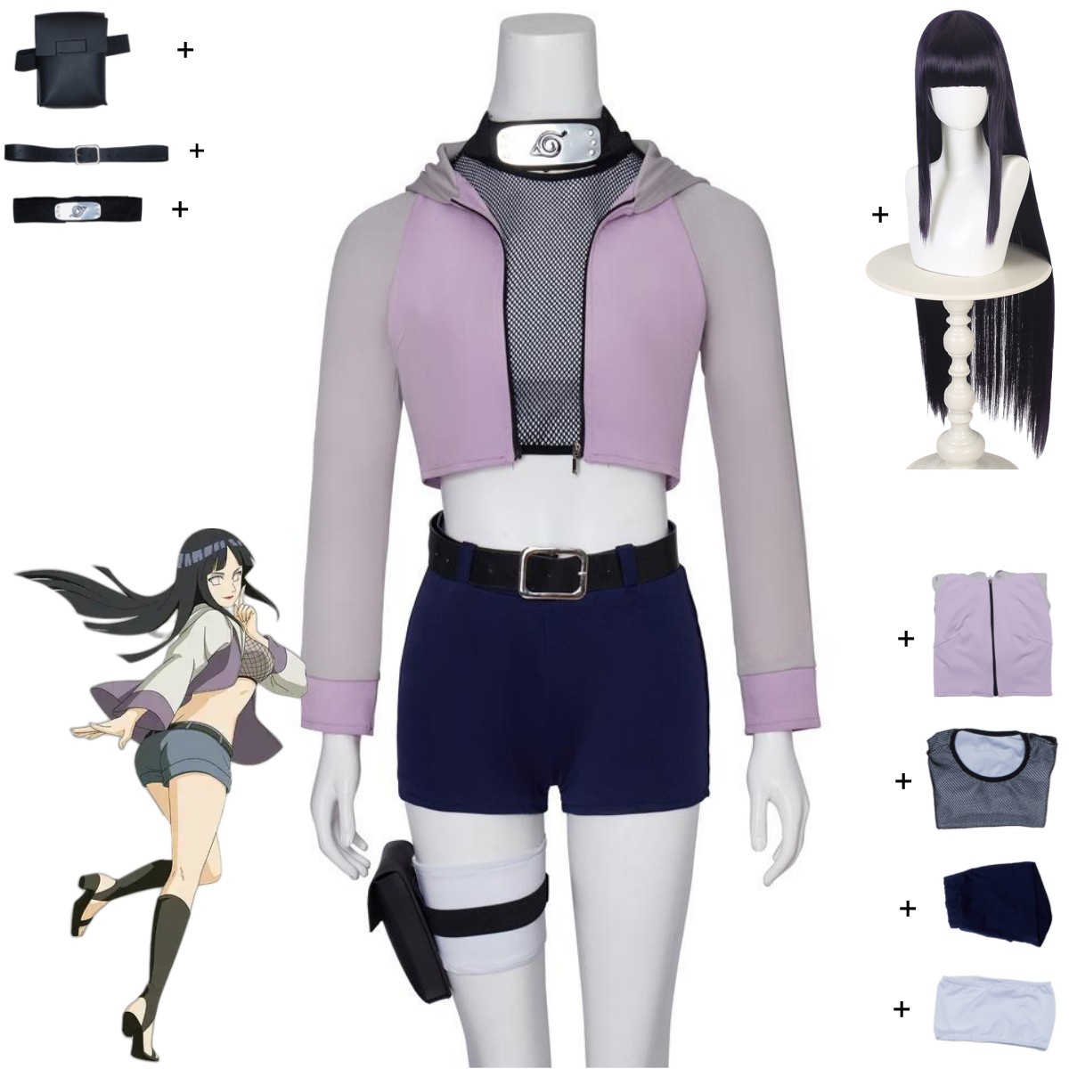 Anime hyuga hinata cosplay tra - Ethnic Outfit avaliação e preço