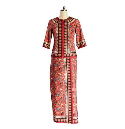 Vestido de comissária de bordo - Batik Sarong Wrap avaliação e preço