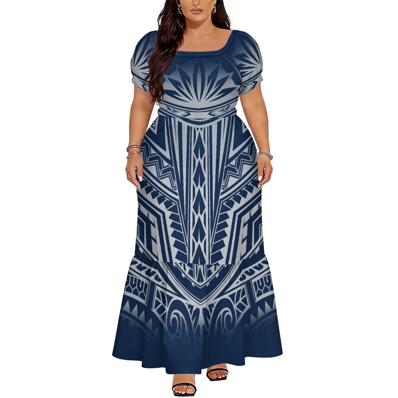 Vestido Longo Elegante com Dec - Ethnic Style Dresses avaliação e preço