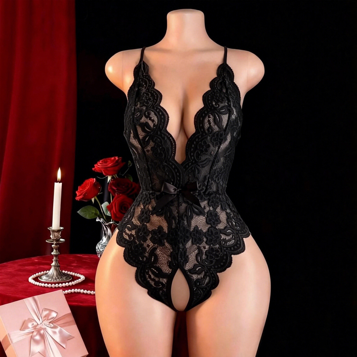 Lingerie sexy sem crotch para  - Ethnic Outfit avaliação e preço