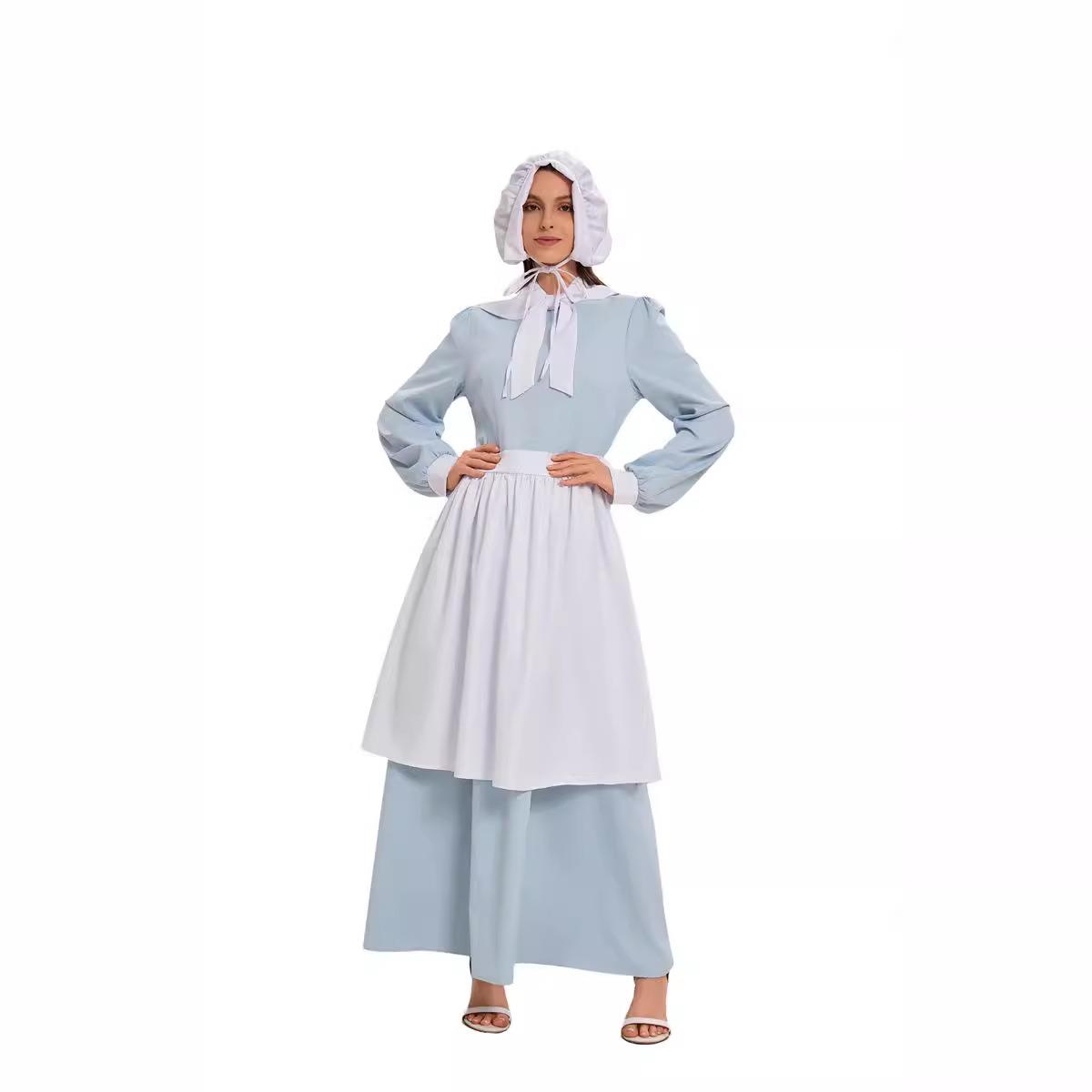 Vestido COS Azul de Halloween  - Ethnic Style Dresses avaliação e preço