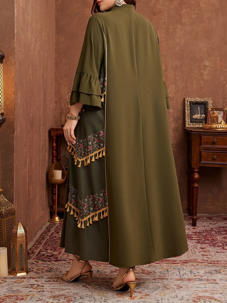 Vestido Abaya Plus Size com Es - Ethnic Style Dresses avaliação e preço